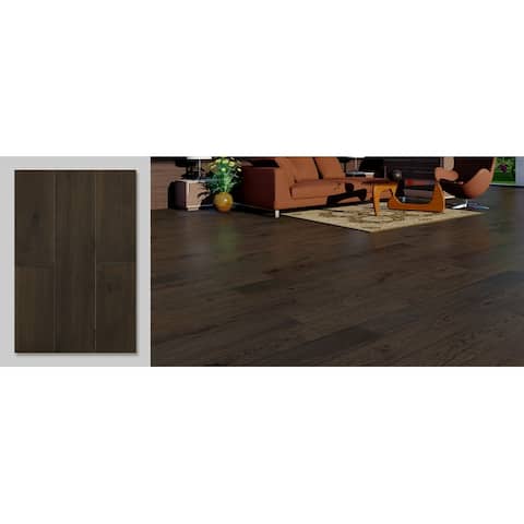 East West Furniture Interlocking Wooden Floor Tiles - Engineered Hardwood Flooring for Indoor (Color Option)
