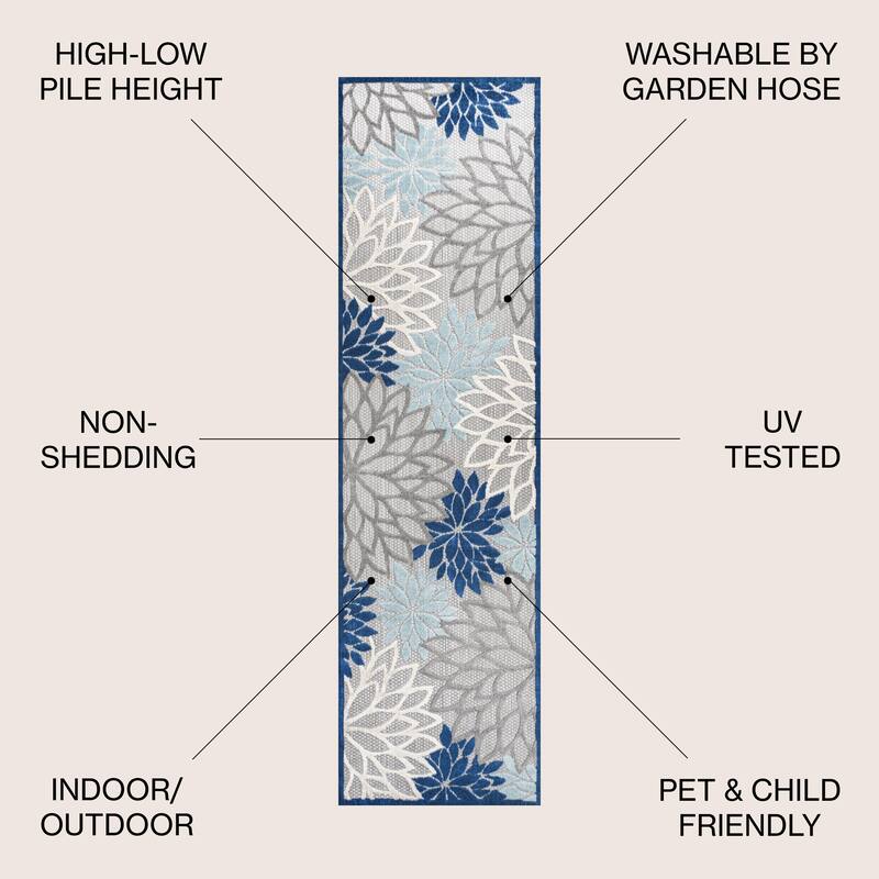JONATHAN Y Atrani Floral Indoor/Outdoor Area Rug