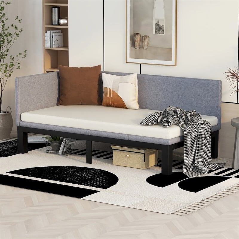 Merax Upholstered Daybed/Sofa Bed Frame Twin/Full Size Linen