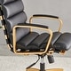preview thumbnail 23 of 30, LUXMOD® Office Chair Faux Leather Gold Frame Adjustable and Swivel