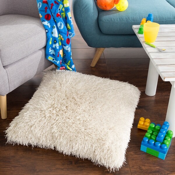 Oversized Floor or Throw Pillow Square Shag FauxFur by Windsor Home