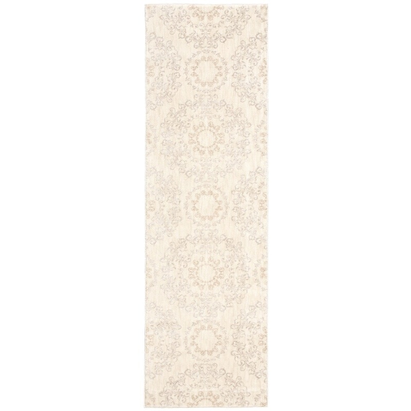 Nourison Tranquility Area Rug - 2'2" x 7'6" Runner - Ivory - Runner/Rectangle