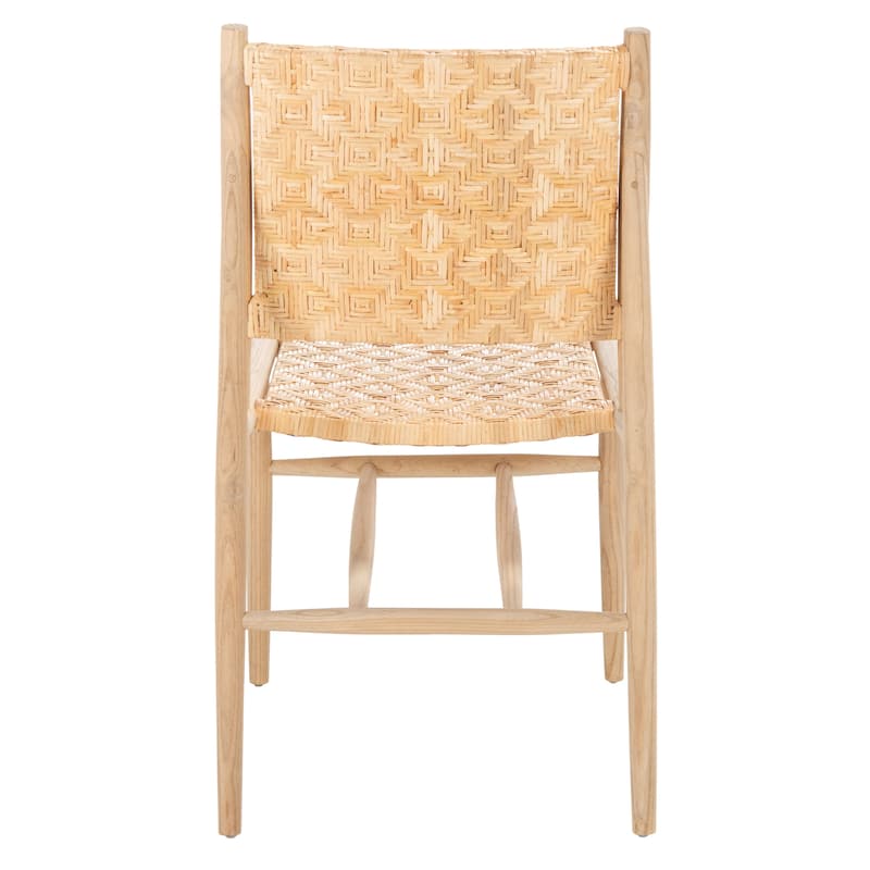 SAFAVIEH Nadine Coastal Rattan Dining Room Chair (Set of 2) - 24.8" x 19.6" L x 15.7" H - 25Wx20Dx35H