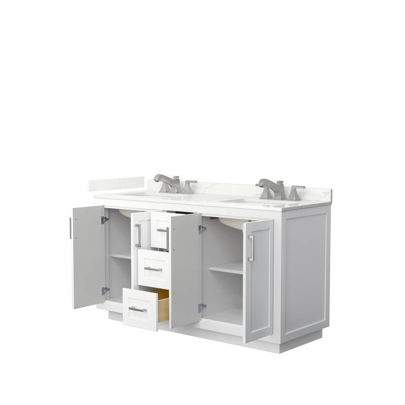 Miranda 60-inch Double Vanity, Quartz Top
