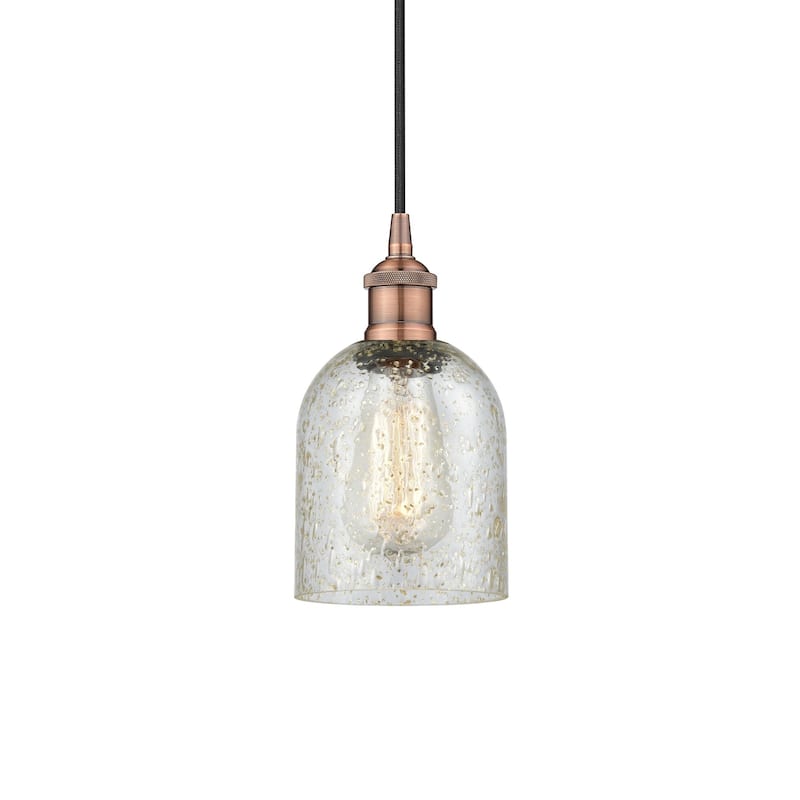 Innovations Lighting 616-1P-10-5 Caledonia Pendant Caledonia 5" Wide - Antique Copper / Mica