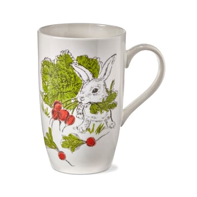 Easter Bunny Rabbit Eating Radish Tall Easter Coffee Mug Gift
