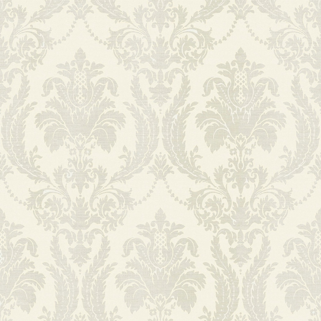 Galerie Wallcoverings Italian Style Classic Floral Damask Vinyl on Non-woven Luster Wallpaper Roll