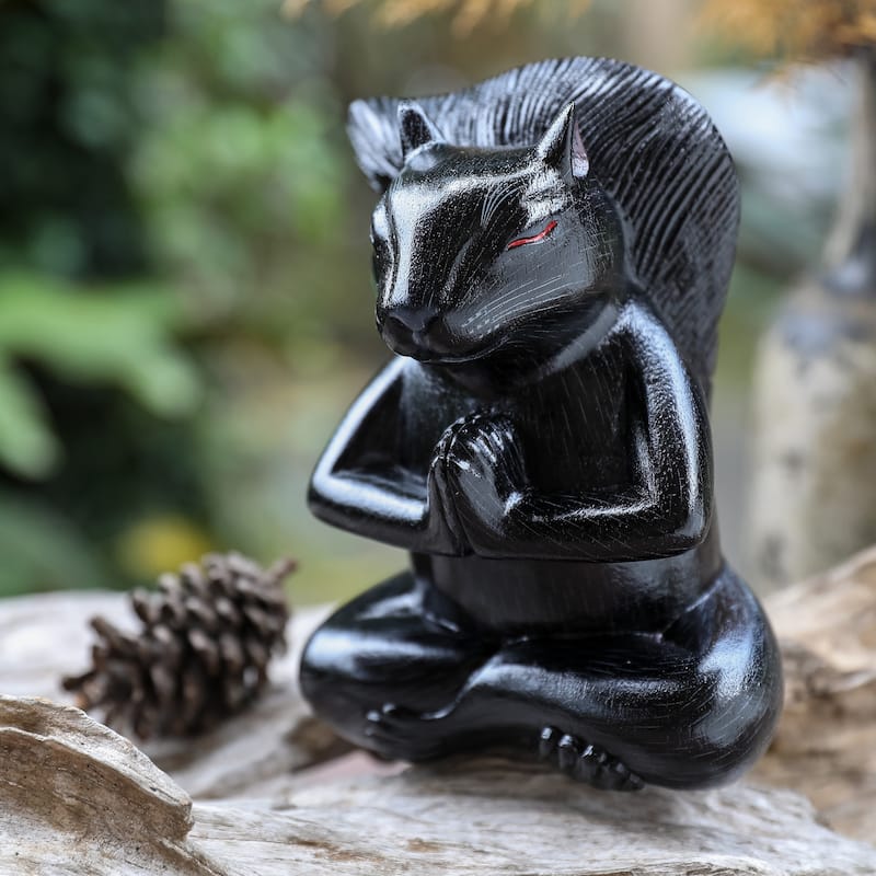 Novica Handmade Prudent Apprentice At Night Wood Statuette