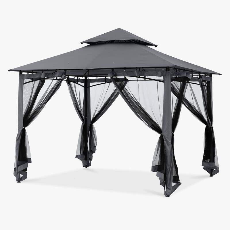 ABCCANOPY Patio Outdoor Gazebo for Double Roof Soft Canopy