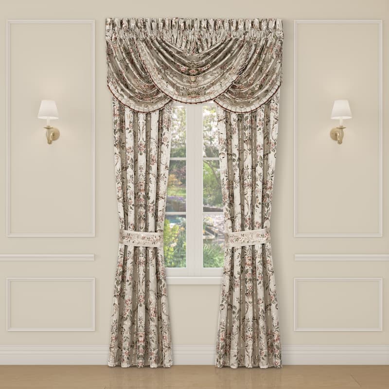 J. Queen New York Pecora Window Waterfall Valance - Coral