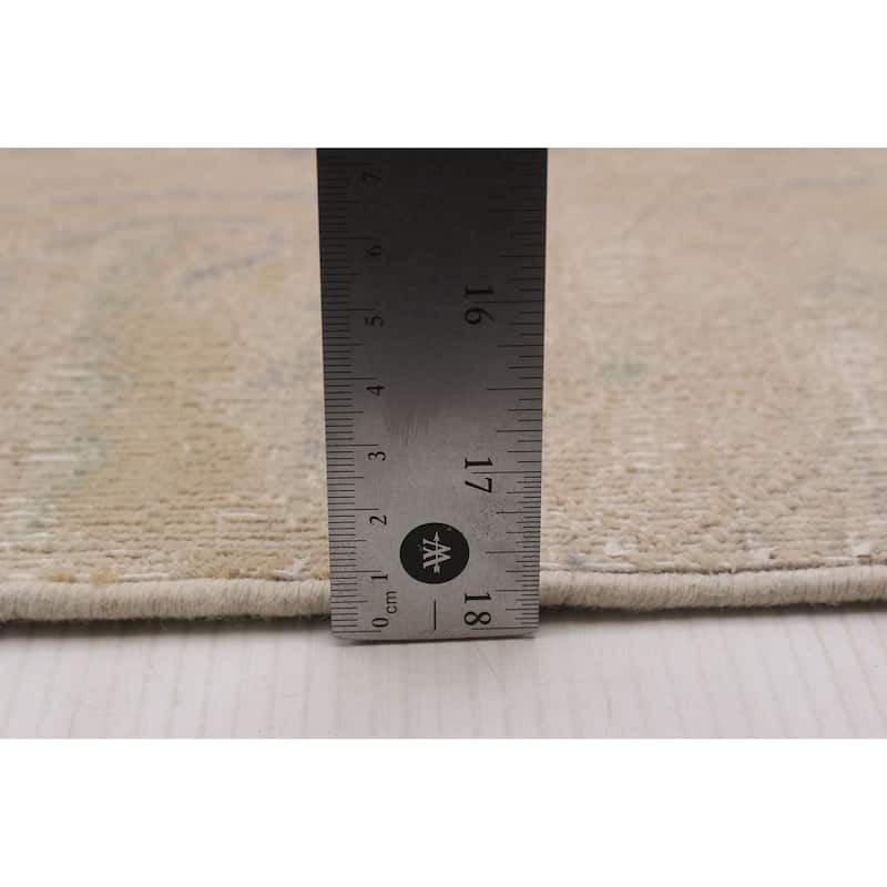 ECARPETGALLERY Hand-knotted Antalya Vintage Khaki Wool Rug - 8'4 x 11'5