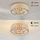 preview thumbnail 10 of 16, Jojospring Jolie 4-light Crystal and Prism Round Flush Mount
