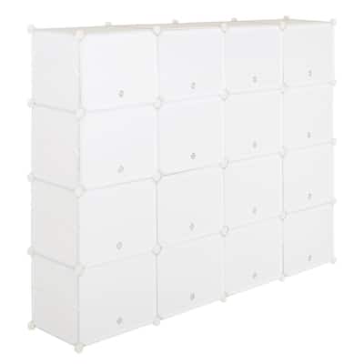 32 Grids 8-Tier Portable Shoe Rack Organizer Shelf Storage Cabinet