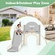 preview thumbnail 4 of 22, Kids Slide Playset Structure 7 in 1 with Slide and Basketball Hoop