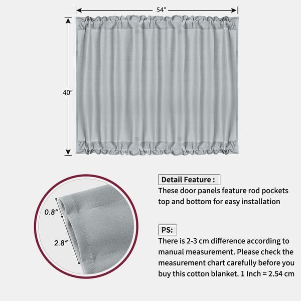 Shop Elegant Blackout French Door Curtain 2 Panels Overstock 31909288
