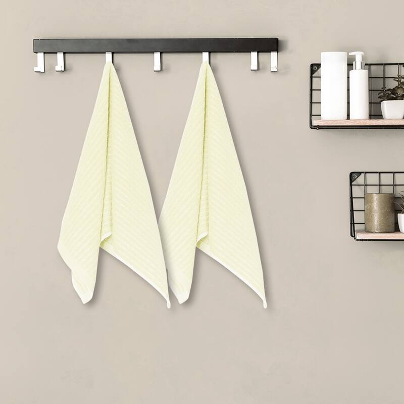 Striped Pattern 2 Pack Hand Towels, Absorbent and Quick Drying Towel for Bathroom, Travel, Camp 13" x 29"
