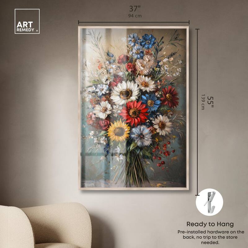 Symphony of Flowers I Shadowbox by Art Remedy