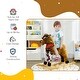 preview thumbnail 5 of 38, Toddler Rocking Horse with Authentic Sounds, Plush Velvet Fabric, Saddle, and Stirrup for Kids 3-8 Years