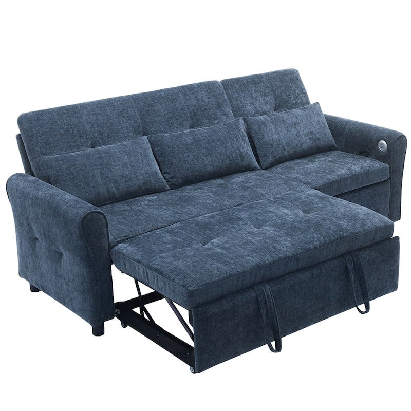 2-in-1 Sofa 82" Three-seater Sofa with a Sofa Bed
