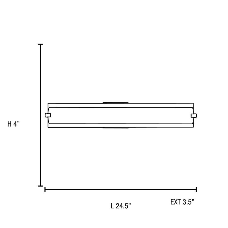 Access Lighting Geneva Vanity Light - Brushed Steel Finish - Dedicated LED - 3000K