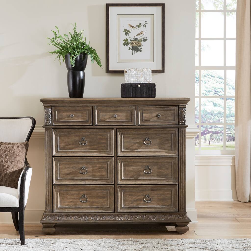Carlisle Court Chestnut Finish 9 Drawer Chesser