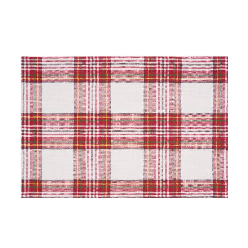 Gracelyn Plaid Placemats Set of 6, 13" x 19"