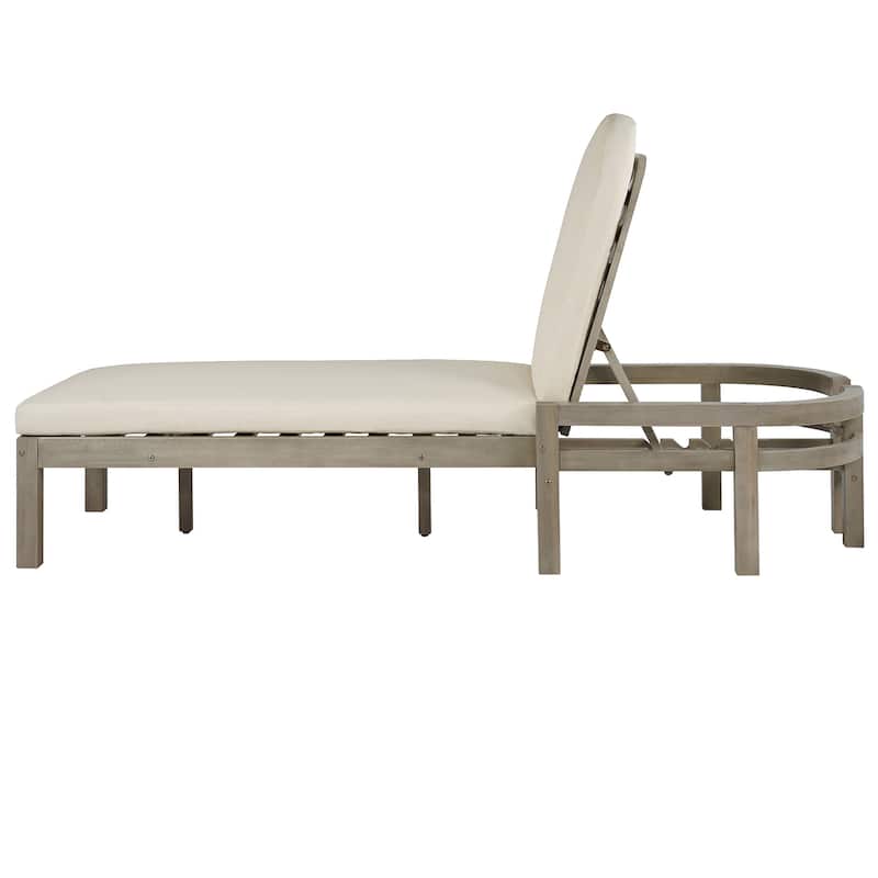5-Position Adjustable Outdoor Chaise Lounge with Arched Backrest by Leisure Zone
