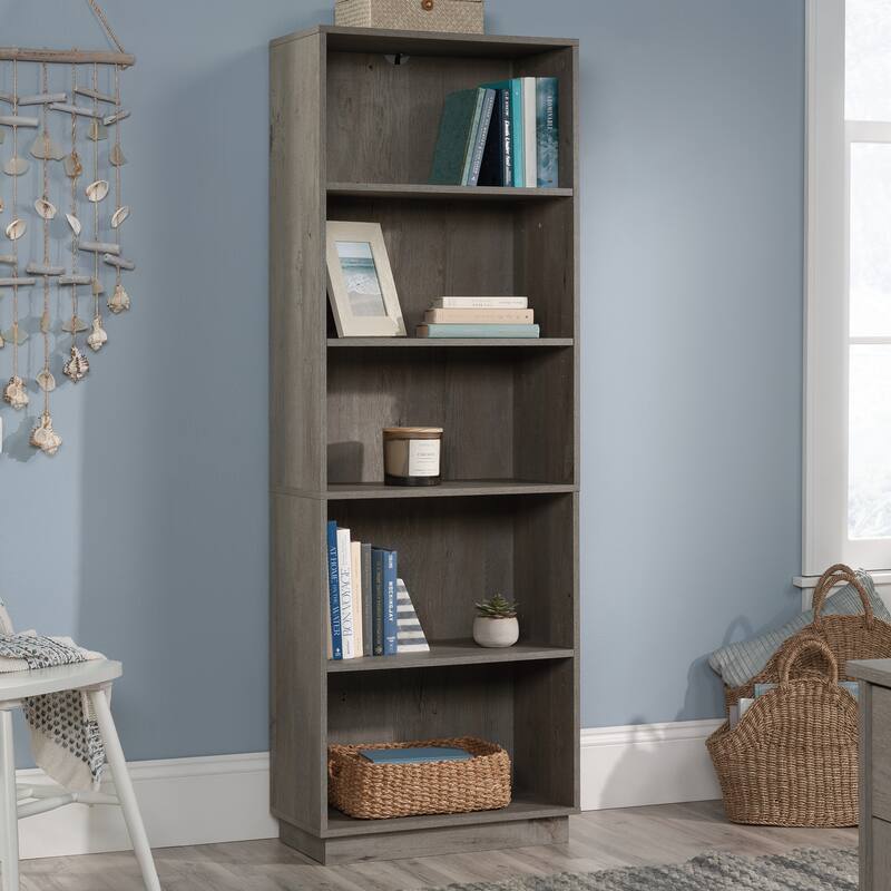 Brown Tall Storage Cabinet Bookcase with 3 Adjustable Shelves 67 Inch High Organizer