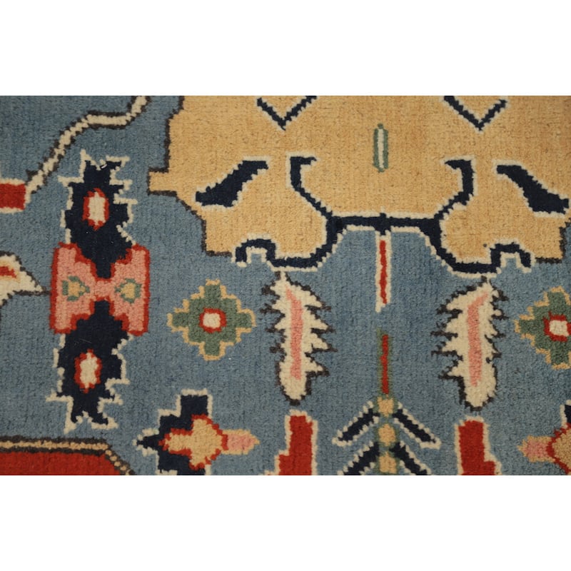 Hand Knotted Oriental 100% Wool Carpet Traditional Medallion Oranges & Rust Heriz (serapi) Area Rug - 9' 10'' X 8' 0''