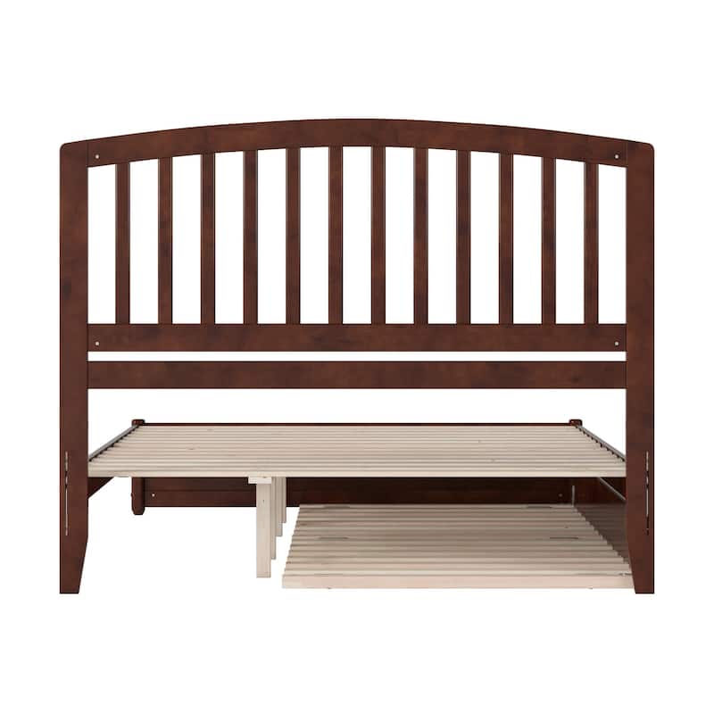 Lucia Platform Bed with Panel Footboard and Twin XL Trundle