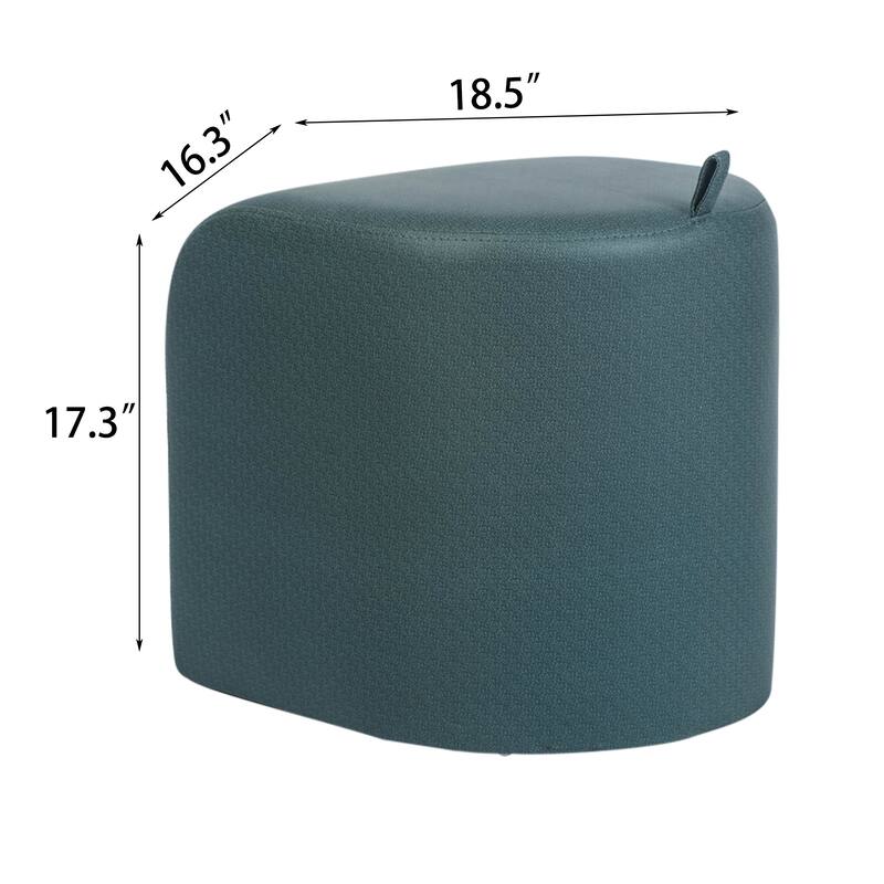 Adeco Leathaire Ottoman Upholstered Foot Stool with Curve