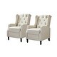 preview thumbnail 33 of 87, Debora Wingback Button Tufted Push-back Recliners Set of 2 by HULALA HOME