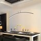 preview thumbnail 8 of 6, 120CM Modern Black Linear Adjustable Chandelier - L47.28xH7.09 inches L47.28xH7.09 inches - Black