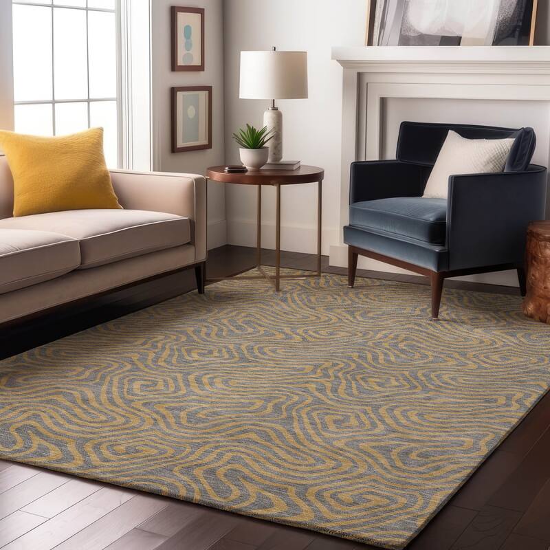 Premium Washable Super Soft Modern Maze Mayfield Rug - Gray - 8' x 10'