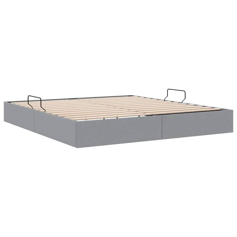 vidaXL Storage Bed with Mattress in Fabric