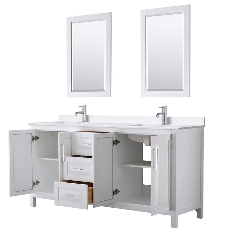 Wyndham Collection WCV252572D-QTZ-UNSM24 Daria 72" Free Standing