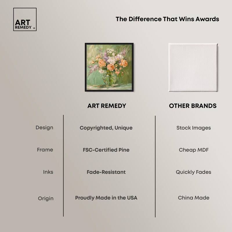 Vase and Greenery Canvas by Art Remedy