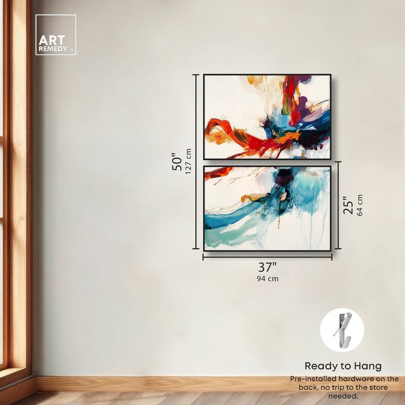 Vibrant Palette I Canvas Set of 2 by Art Remedy