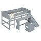 preview thumbnail 6 of 16, Multiple Functions Bed,Low Study Twin Loft Bed with Chair and Rolling Portable Desk