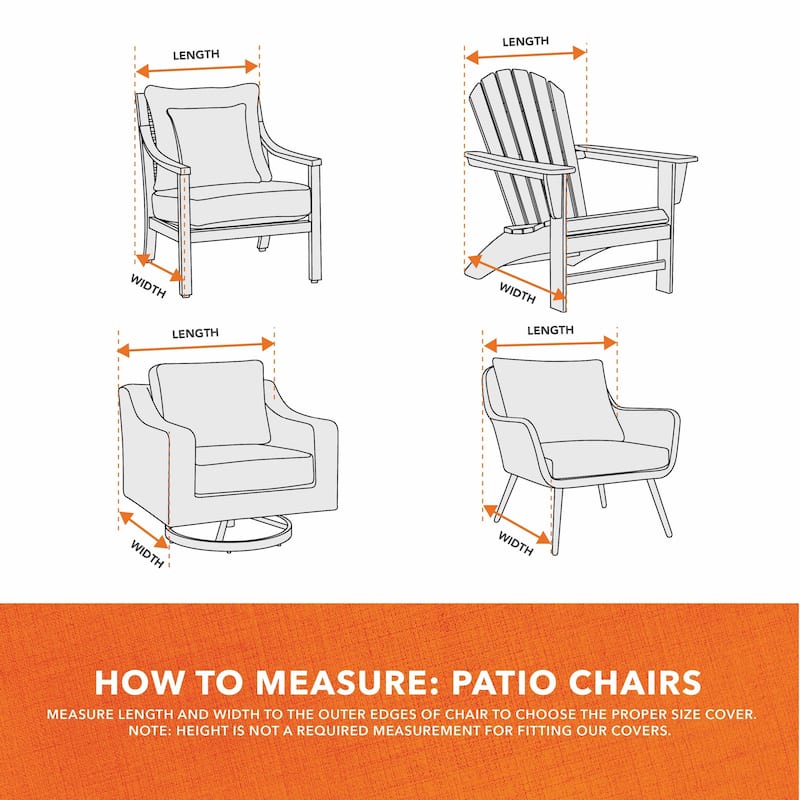 Modern Leisure Basics Patio Chair Cover, 33"L X 34"W X 31"H, 2-Pack, Sage - 33"L x 34"W x 31"H