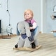 preview thumbnail 2 of 3, Kids Ride-On Rocking Horse Toy Bunny Rocker with Fun Play Music & Soft Plush Fabric for Children 18-36 Months