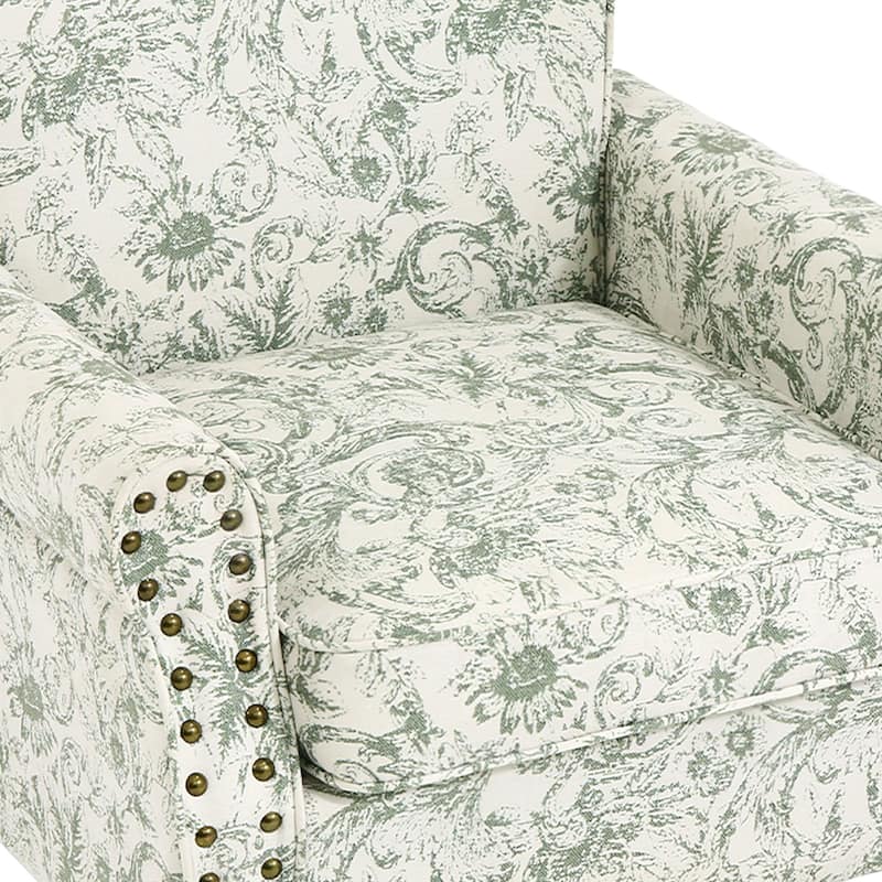 Living Room Armchair with Nailhead Trim - 29.9"W x 29.9"H x 32.9"D
