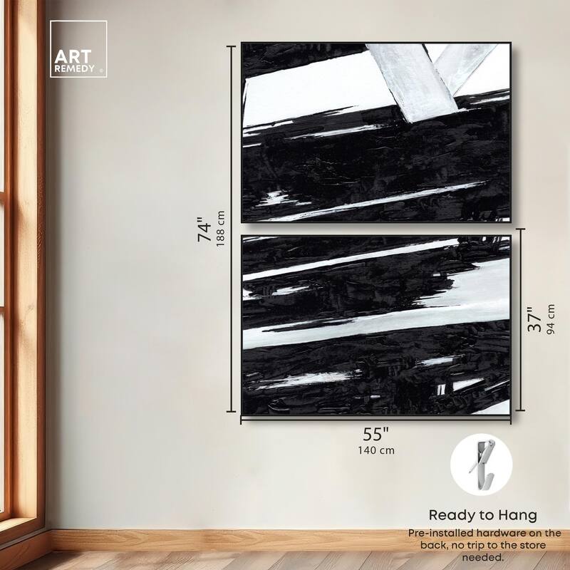 Geometric Story Canvas Set of 2 by Art Remedy