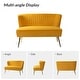 preview thumbnail 8 of 114, HULALA HOME Monica Modern Velvet Curved Tufted Back Loveseat with Metal Tapered Legs
