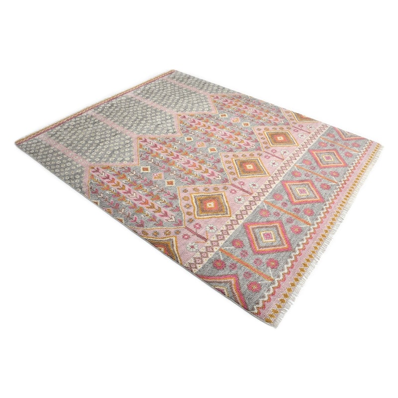 Overton Handmade Modern Contemporary Floral Area Rug
