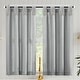 preview thumbnail 13 of 22, Archaeo Cotton Blend Button Tab Top Cafe Curtain Pair 54" x 36" - Grey