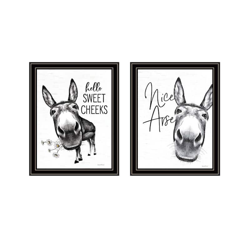 Trendy Decor 4U "Hello Sweet Cheeks!" Printed Framed Wall Art by Lettered & Lined - Multi - 14 x 18