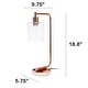 preview thumbnail 33 of 35, Lalia Home Modern Iron Desk Lamp with USB Port and Glass Shade - N/A