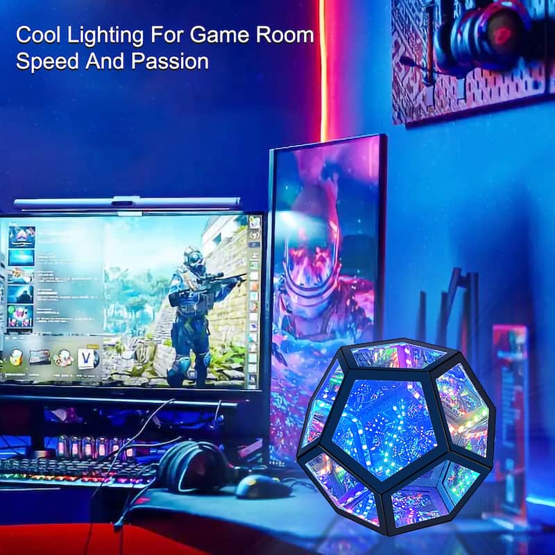 Infinity Dodecahedron Magic Table Lamp