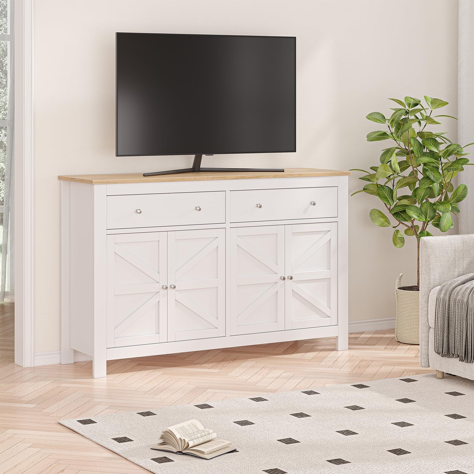 Sideboard Buffet Cabinet With Storage, 55 Sideboard Buffet Cabinet With Storage, 55